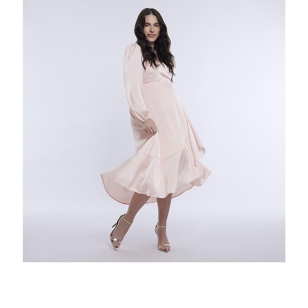 Elegant Pink Midi Dress